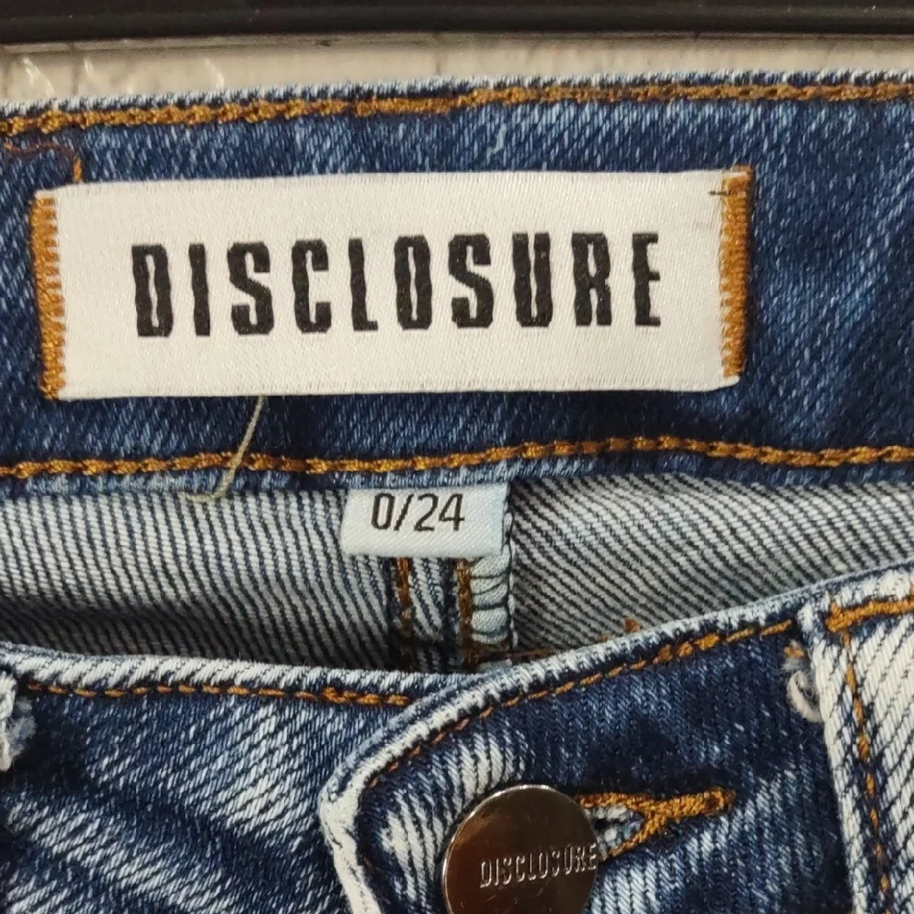 DISCLOSURE Blue Flare Wide Leg Jeans - Picture 6 of 16